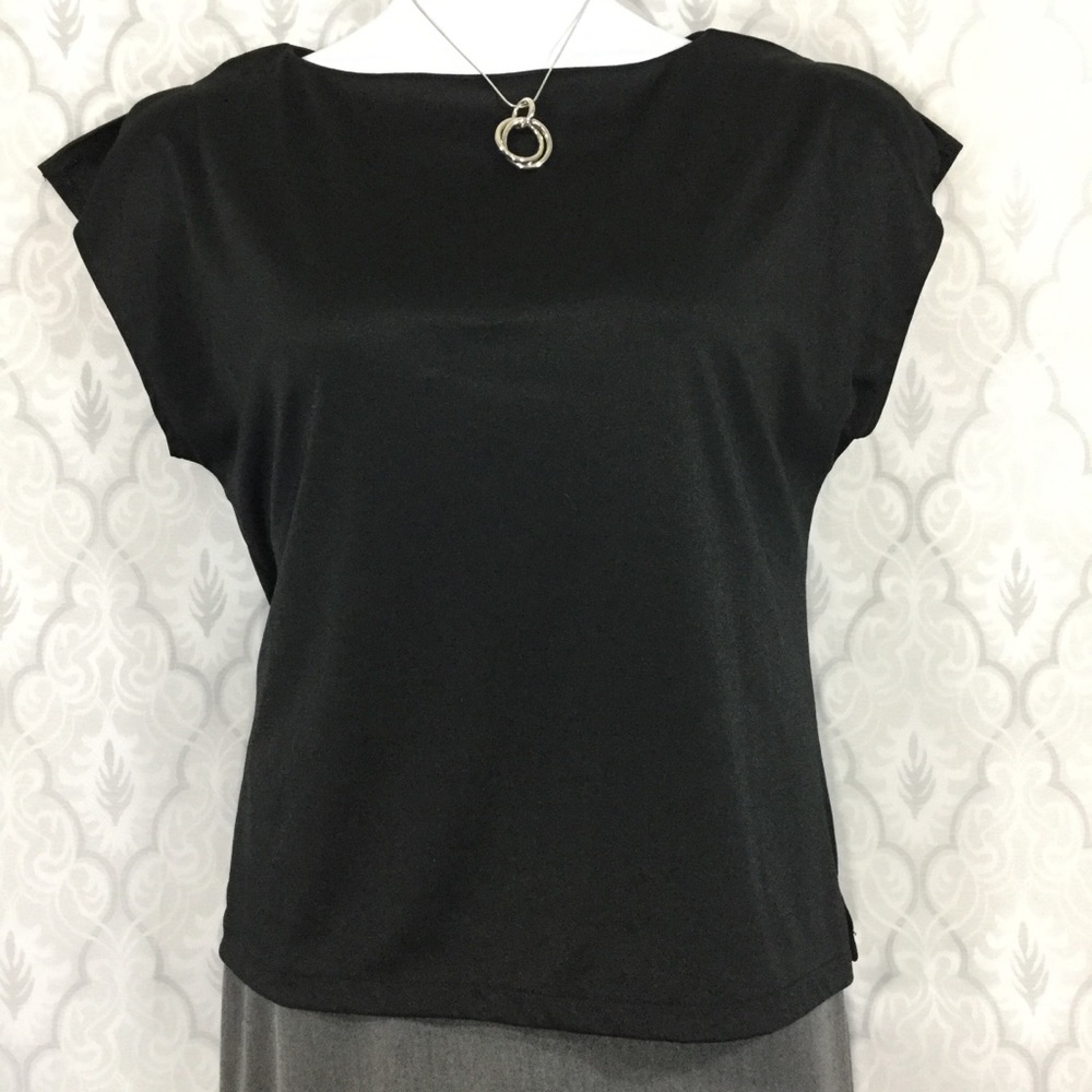 New York & Co Split Cap Sleeve Blouse
